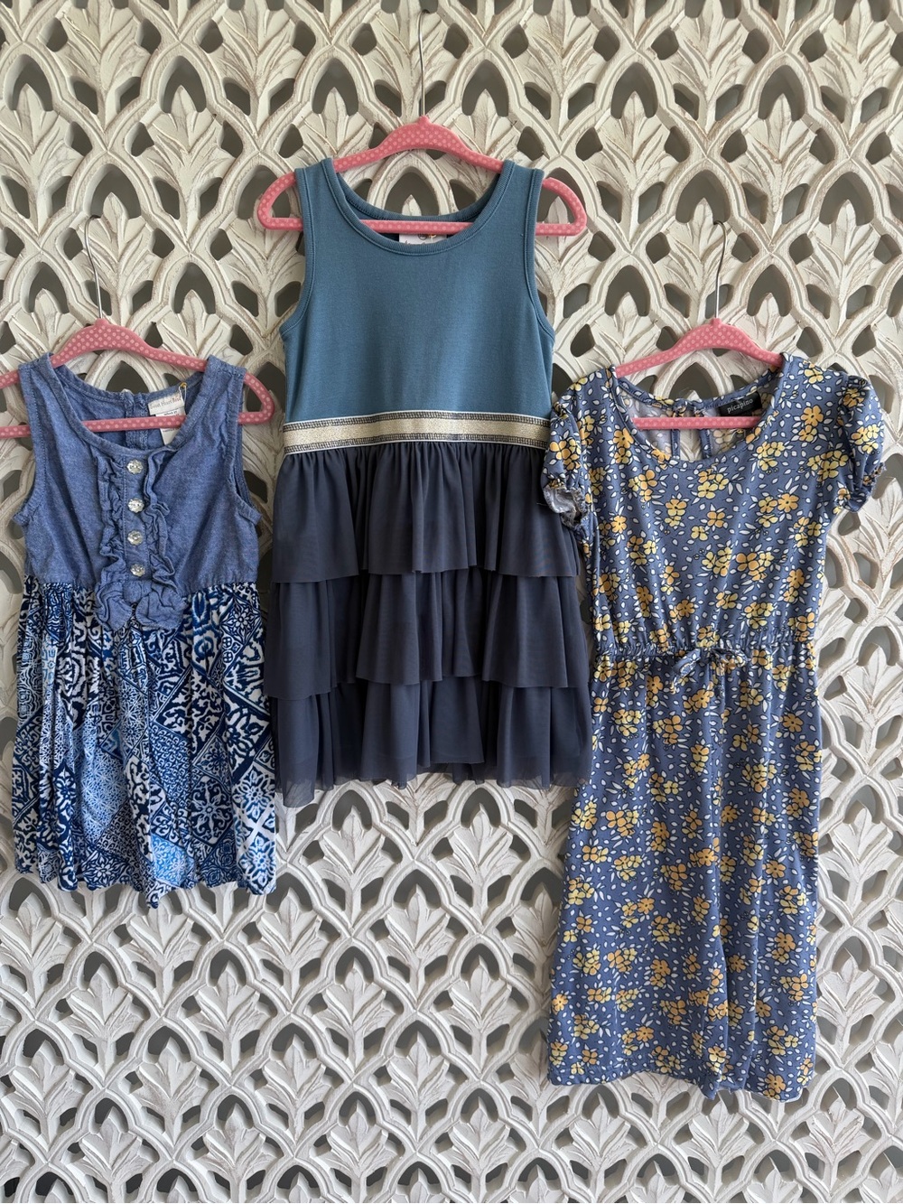 Summer Blues Dress and Romper set, 4T Includes Hanna Andersson